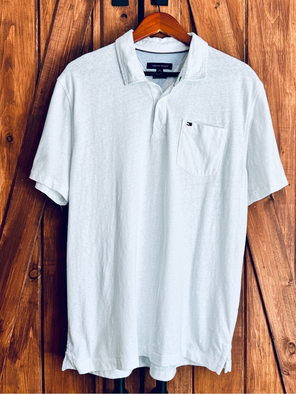 Tommy Hilfiger Light White Men’s Pocket Polo